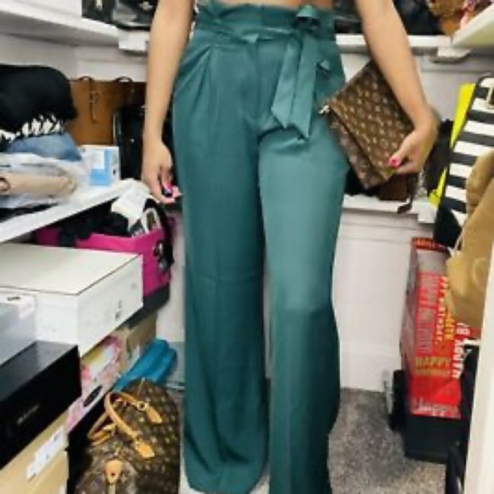 Super high rise wide leg pants